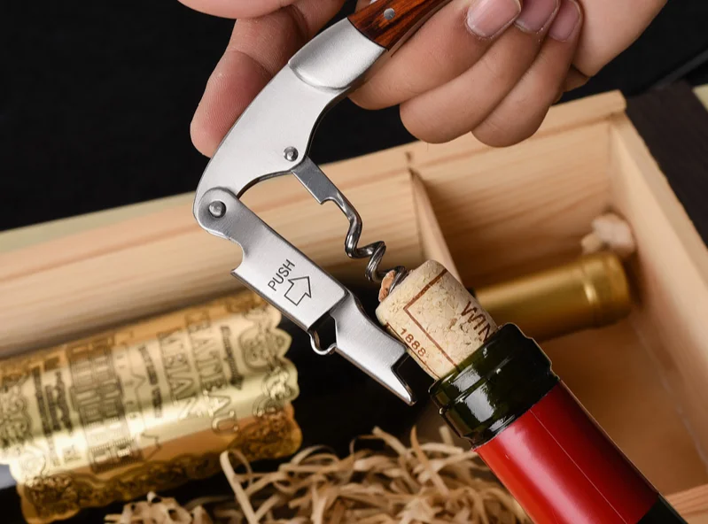 Strokovno Odpirač za Vino Za Praktičen Odpirač za Steklenice, Vse-V-Enem Natakarji žepni nož Lesa za Sommeliers in Natakarji Rezalnik Folije
