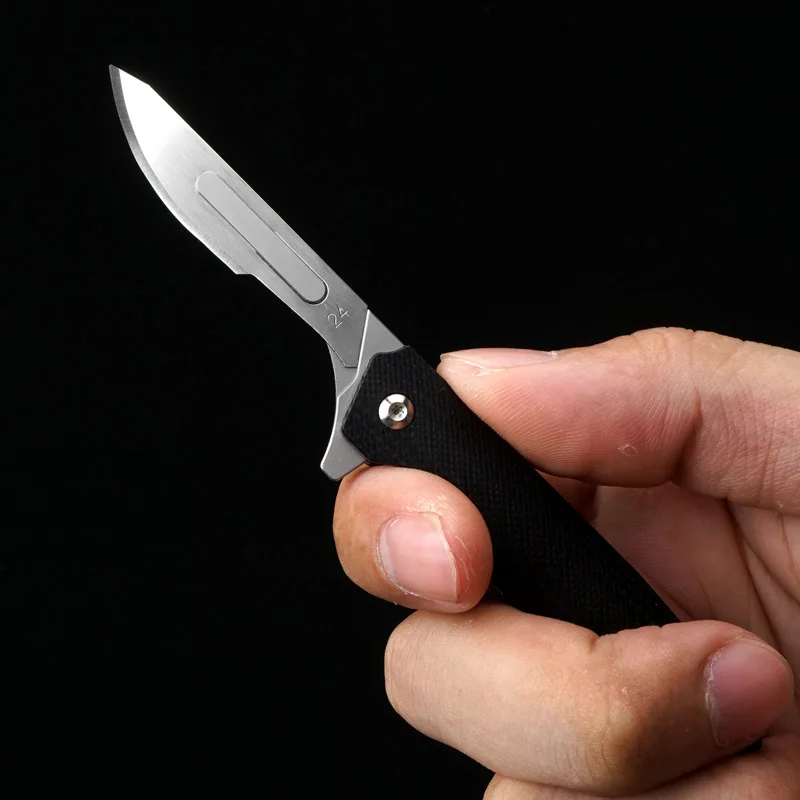 G10 Ročaj Zložljiv Nož Nosijo Skalpela Rezilo Odprite Express Mini Prenosni Nož