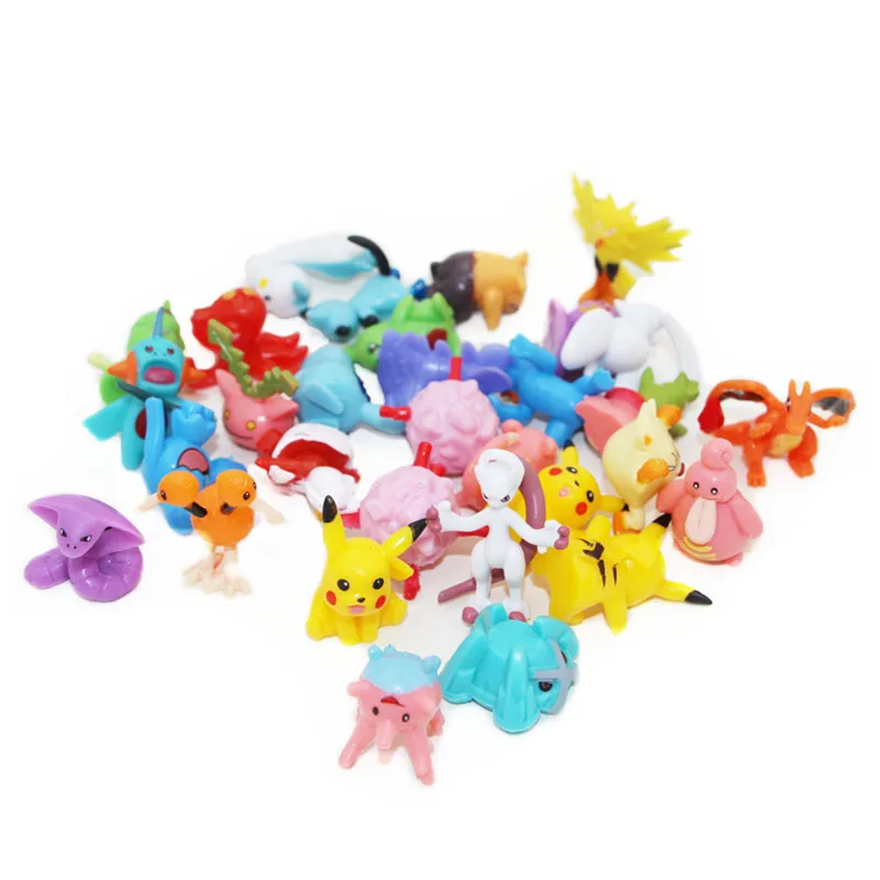 144Pcs Tomy Pokemon ročno izdelane Pokemon znakov model collection 3-4 cm Pokémon igrača, lutka Pikachu dekoracijo otrok rojstni dan darila