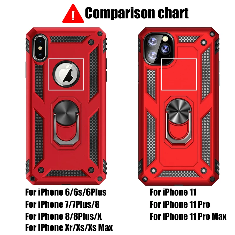 Luksuzni Oklep Magnet Kovinski Obroč Ohišje Za iPhone 11 XR XS MAX 7 8 Plus Shockproof Nazaj Kritje Za iPhone 7 8 6 X 11 Pro Odbijača Primeru