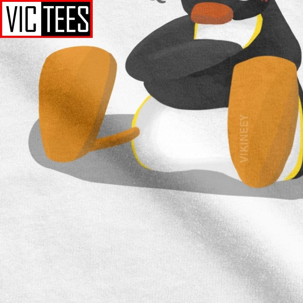 Pingu frotir Moški Majica s kratkimi rokavi Pingvin Serije Meme Otroci 80s 90s Retro Srčkan T-Shirt Čistega Bombaža Prevelik Oblačila