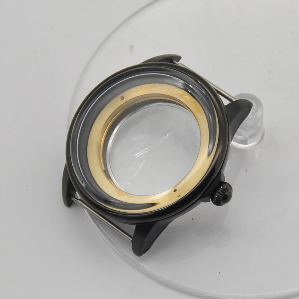 Corgeut DIY watch deli 41MM nerjaveče jeklo brušeno nepremočljiva odprite primeru fit miyota 8215/8205/821A ETA 2836 avtomatsko Gibanje