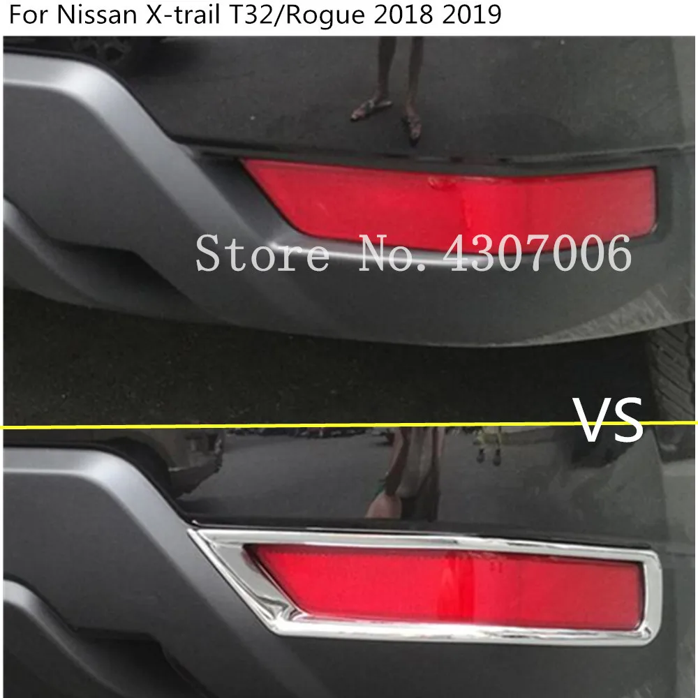 Za Nissan X-trail, Xtrail T32/Lopov 2017 2018 2019 2020 Avto ABS Chrome Kritje Trim Nazaj Rep Zadnje Luči za Meglo Lučka Okvir Palico 2pcs