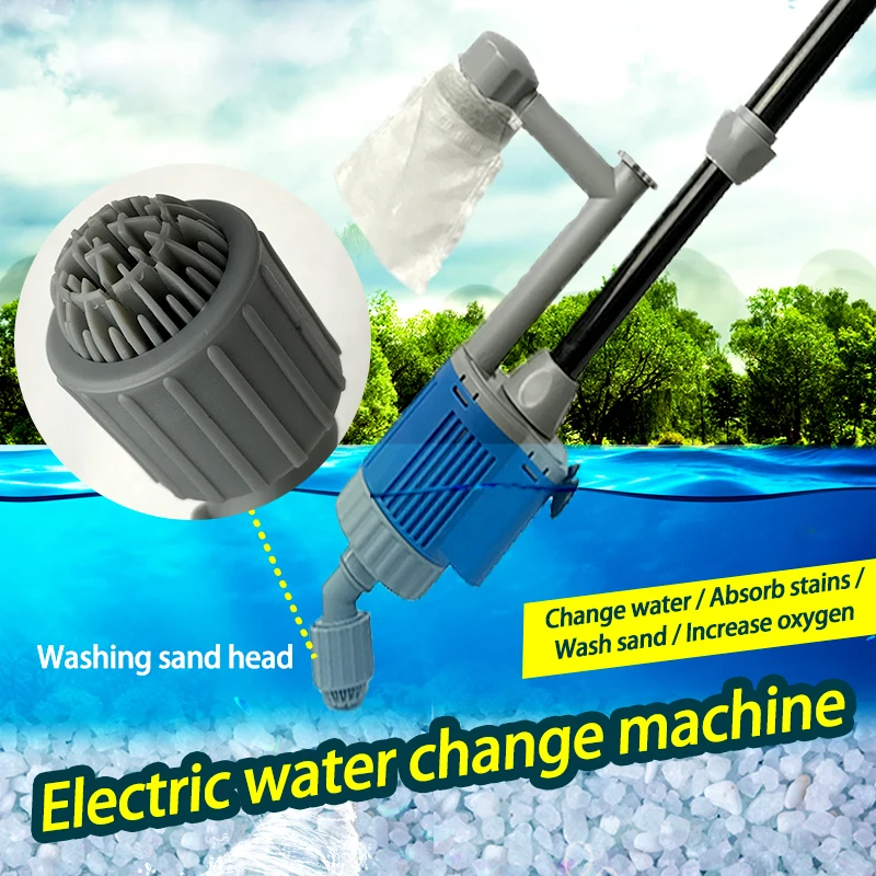 Electric fish tank sprememb Vode črpalka za akvarij, čistilna orodja, voda changer, gramoz čistilo, vzmet, vodni filter črpalka