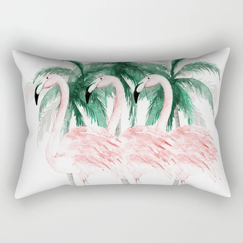Vroče prodaja tropskih lepoto flamingo blazino primerih živali blazino kritje moški ženske pravokotnik blazino primerih domov blazino pokrov 50*30cm