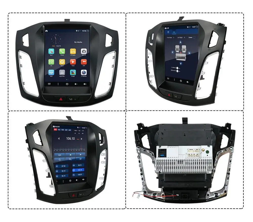 2 Din Avto Stereo Radio Android 10 Za Ford Focus 2012 2013 2016 2017 Autoradio Navigacijo GPS Wifi Ogledalo Povezavo CSD DAB