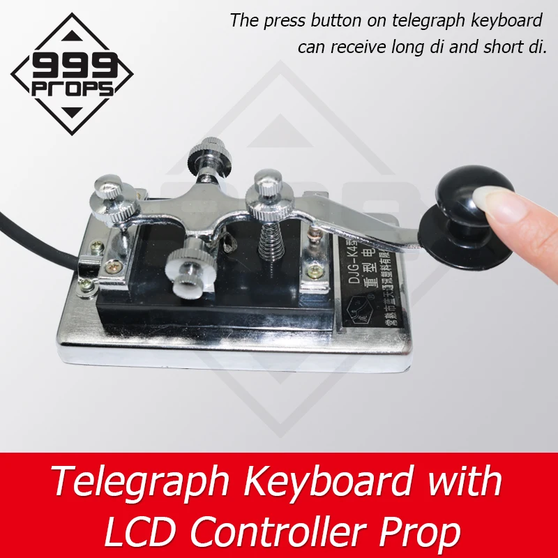 ER UGANKE Morse Code Naprave, telegrafske stroj z LCD Pobeg Igre Soba Vnesite pravilno geslo za odpiranje vrat