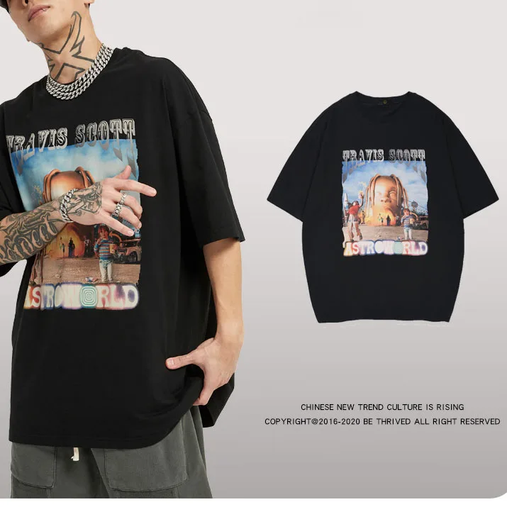 Spomladi in poleti leta 2020 novo modno blagovno znamko high street hip hop Ulične hip hop rap nekaj svoboden kratek rokav T-shirt moški