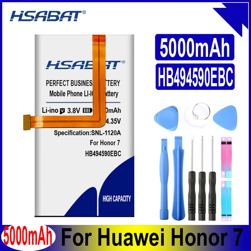 HSABAT 5000mAh HB494590EBC Baterija za Huawei Honor 7 G620 G628 PLK-AL10 PLK-UL00 PLK-TL01H