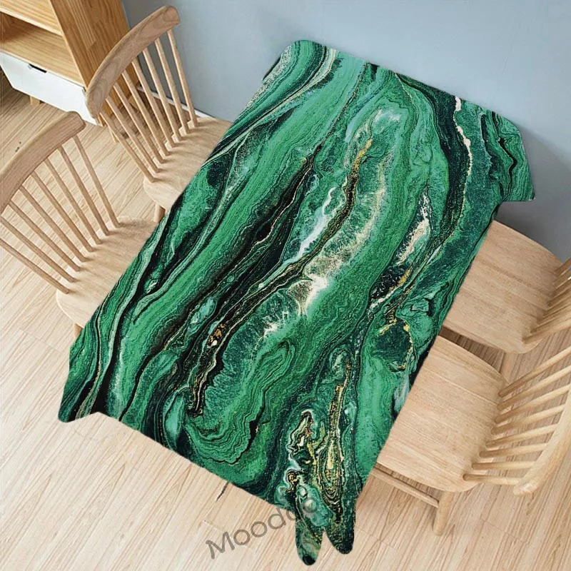 Smaragdno Zelenega Marmorja Teksturo Gilding Kovinski Sodobne Umetnosti Bombaž Perilo Prt Dekorativni Stenske Umetnosti Desk Kritje Namizni Prt