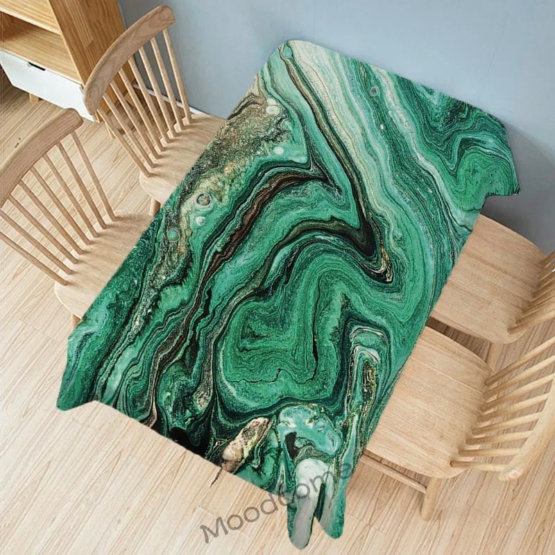 Smaragdno Zelenega Marmorja Teksturo Gilding Kovinski Sodobne Umetnosti Bombaž Perilo Prt Dekorativni Stenske Umetnosti Desk Kritje Namizni Prt