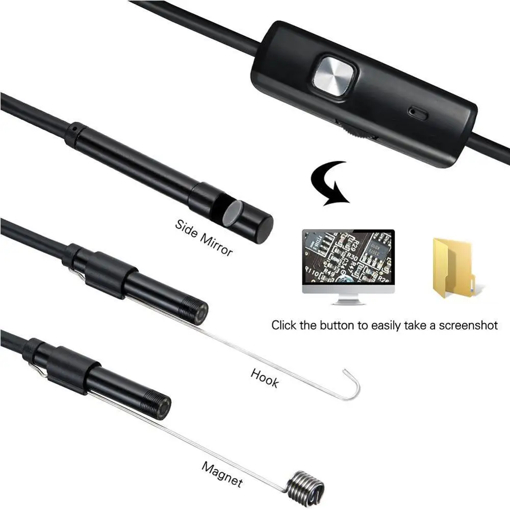 5.5 mm Endoskop Fotoaparat Prilagodljiv IP67 Nepremočljiva Mikro Borescope Nastavljiv Prenosni RAČUNALNIK Za Android 6LEDs Kamero USB, Preverite M4S7