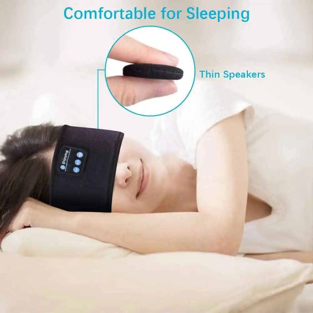 Brezžična Tehnologija Bluetooth Glasbe Glavo Teče Šport Elastična Sweatband Trakovi Spalna Pokrivala Slušalke Zvočnik Slušalke
