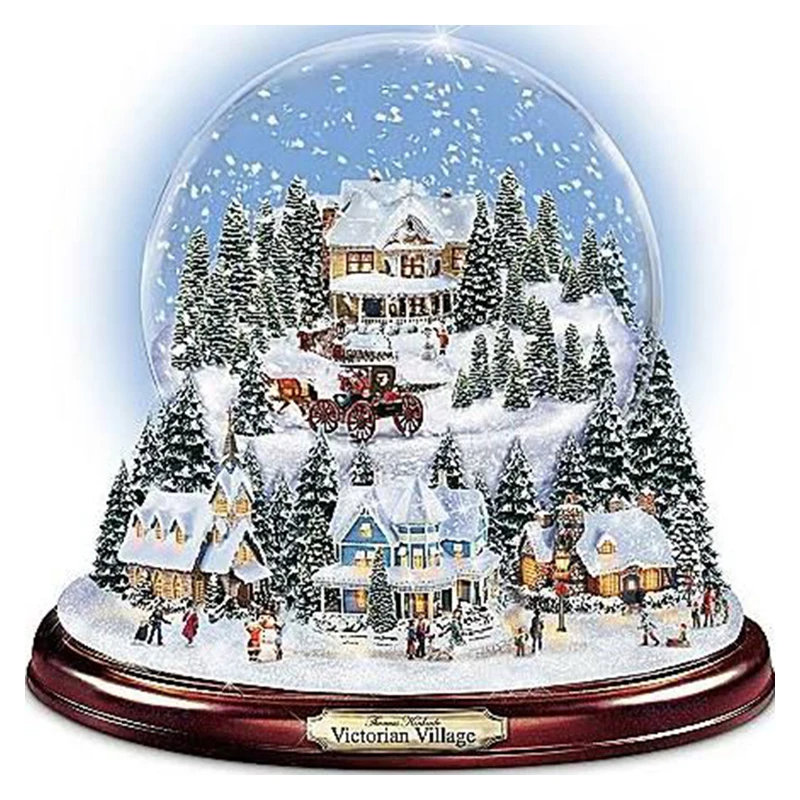 Novo 5D DIY Diamond Slikarstvo Božič Santa Claus,sneg hišo,Polno Kvadratni Prečni Šiv Diamond Mozaik Vezenje,Božično Darilo