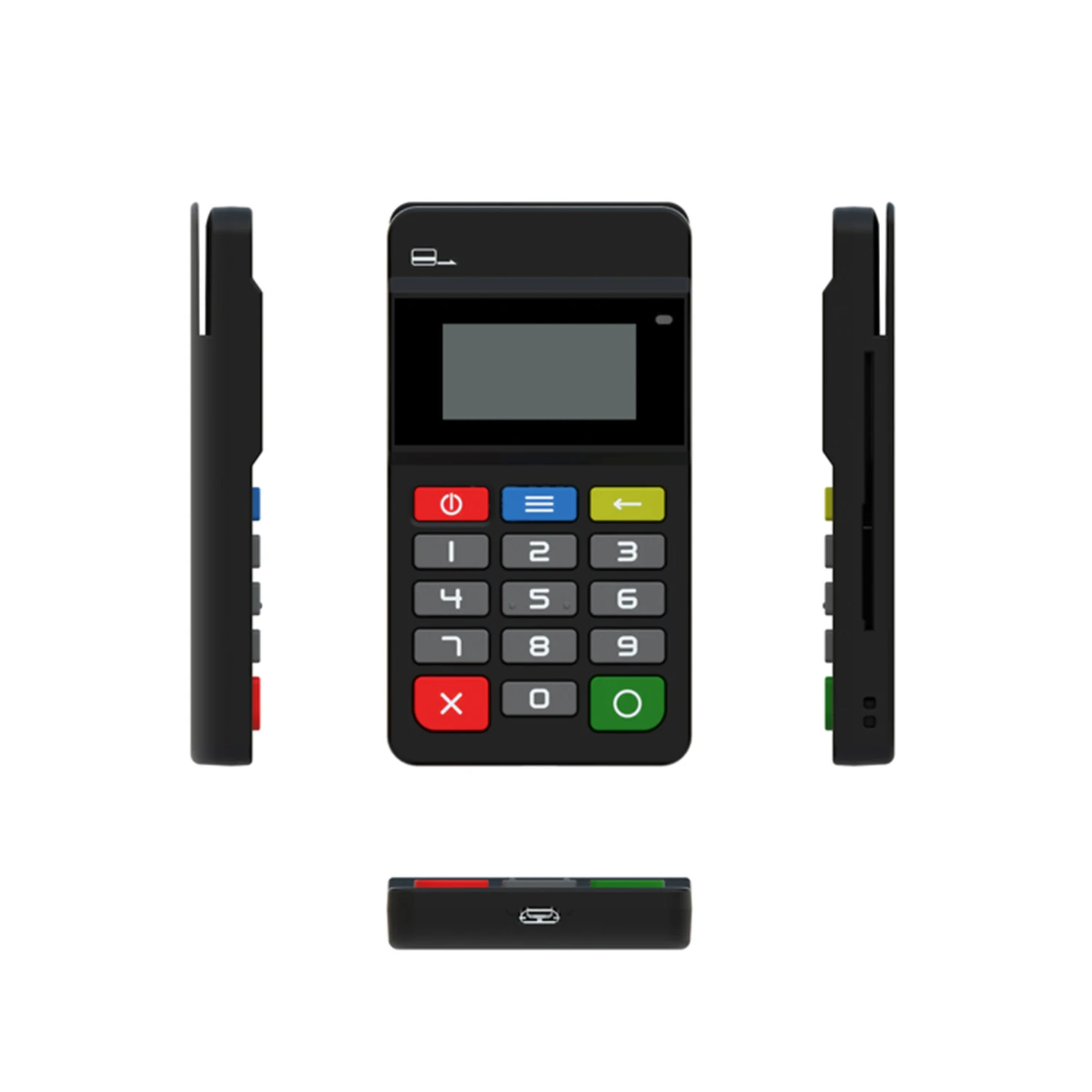 Brezplačno SDK EMV PCI Mobilne naprave Bluetooth 4.0 Plačilnega Terminala MSR Smart IC NFC Kartic z Baterijo za ponovno Polnjenje HTY711