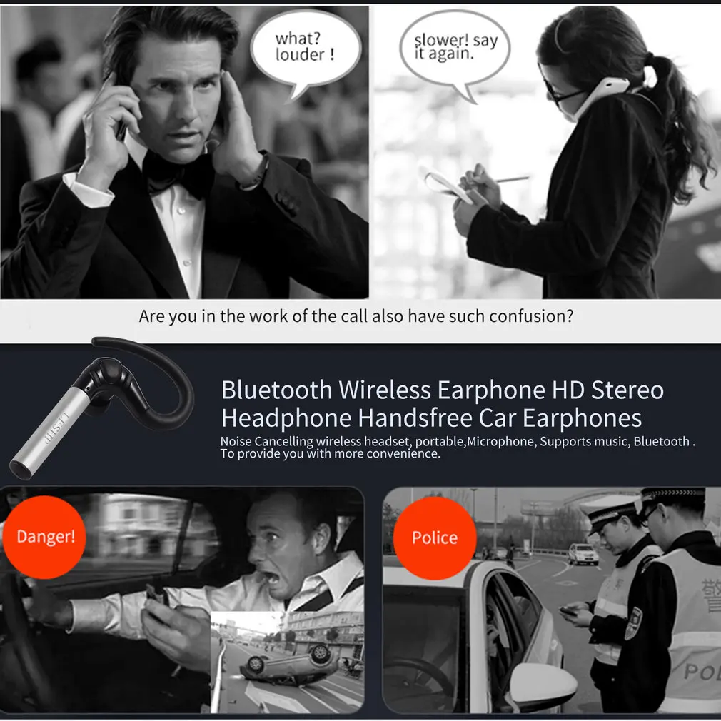 Leshp Slušalke Brezžične Slušalke Hd Stereo Slušalke, Prostoročno Uporabo V Vozilu Slušalke Podpirajo A2Dp Predvajanje Glasbe
