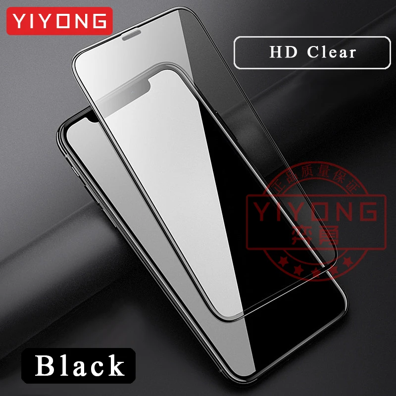 YIYONG 10D Polno Kritje Stekla Za iPhone 11 Pro Max Kaljeno Steklo Zaščitnik Zaslon Za iPhone X S, XS iPhone 12 Mini Pro Max Stekla