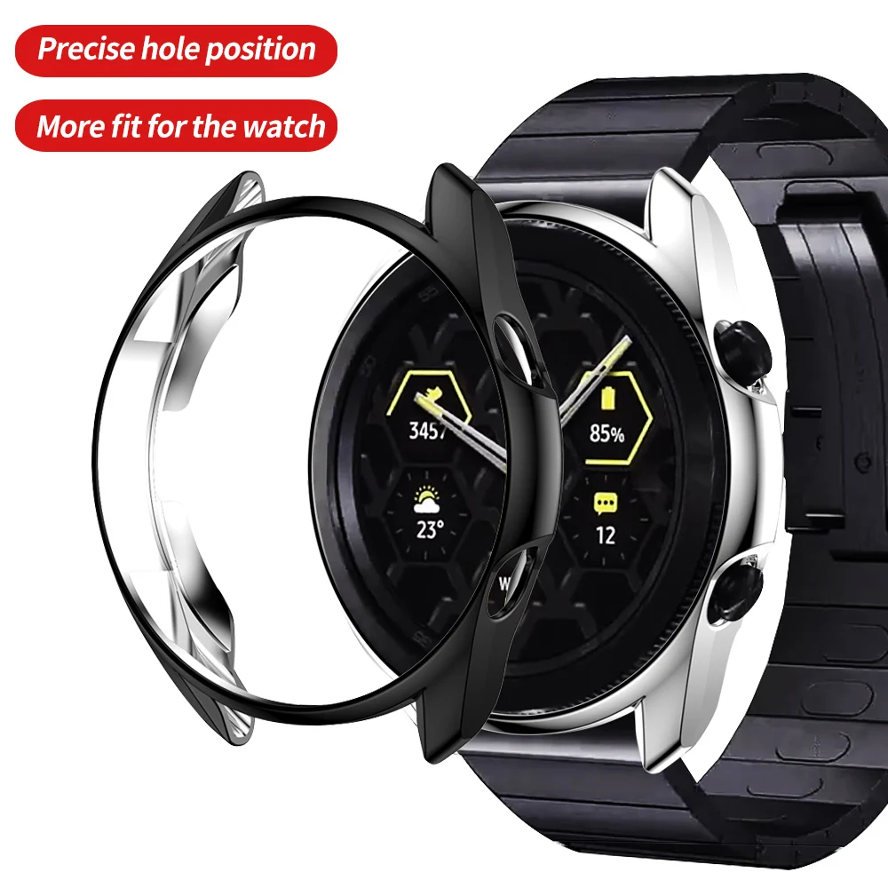 TPU Zaščitni ovitek za Samsung Galaxy Watch 3 45mm 41mm Kritje Mehko Odbijača za Watch3 Lahki Lupino Dodatki