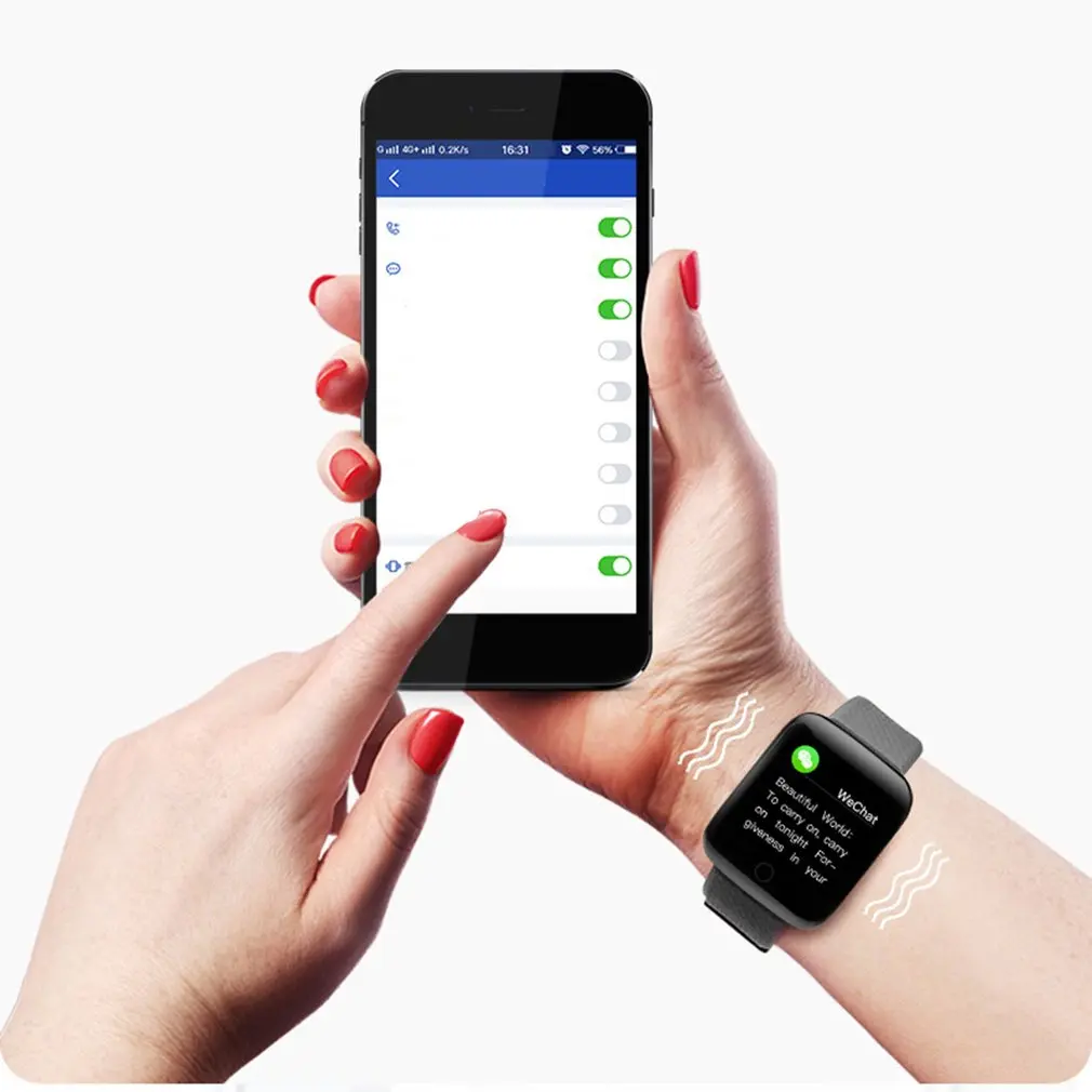 VROČE D13 Pametna Zapestnica Fitnes Tracker Srčnega utripa Smart Band IP67 Nepremočljiva Šport Za Android Za Iphone