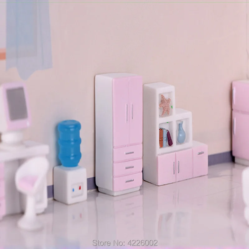 Miniaturni lutke Pohištvo za punčke Hiša Pribor komplet Kuhinja TV Domov mini Smolo Pretvarjamo, Igra Simulacije Soba, Otroške Igrače
