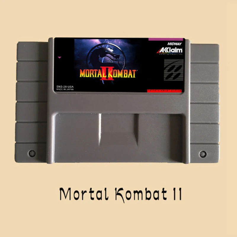 Mortal Kombat II 16-bitno Velika Siva Igra Kartice Za ZDA NTSC Igra, Igralec