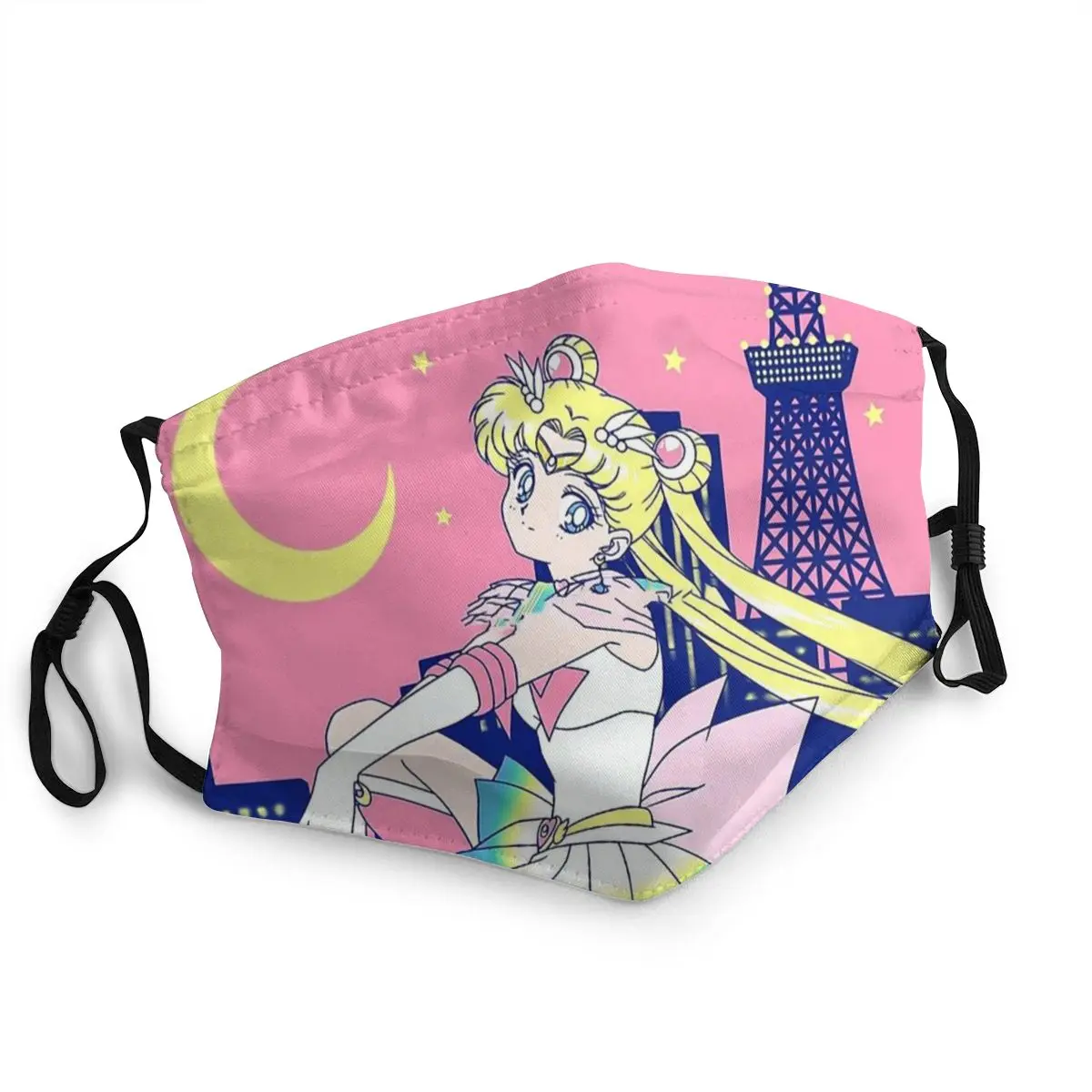 Sailor Moon Usagi Tsukino Nadnaravne Ljubezni Stripi Krpo Maske Super Tokyo City Lights Masko Usta Pokrov Zaščitne Obrazne