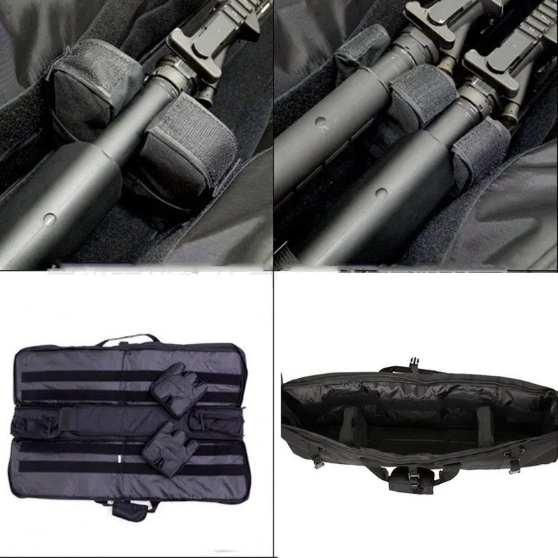 Vojaške Airsoft Pištolo Vrečko Primeru Dvojno Puška Nahrbtnik za M249 M16 AR15 Puška Vrečko Lov Karabin Pištolo Izvajanje Zaščite Vrečko