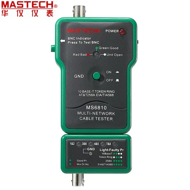 MASTECH MS6810 Visoko Hitrost Testiranje Več Network Cable Tester Meter RJ45 BNC Testi za Koaksialni Kabel