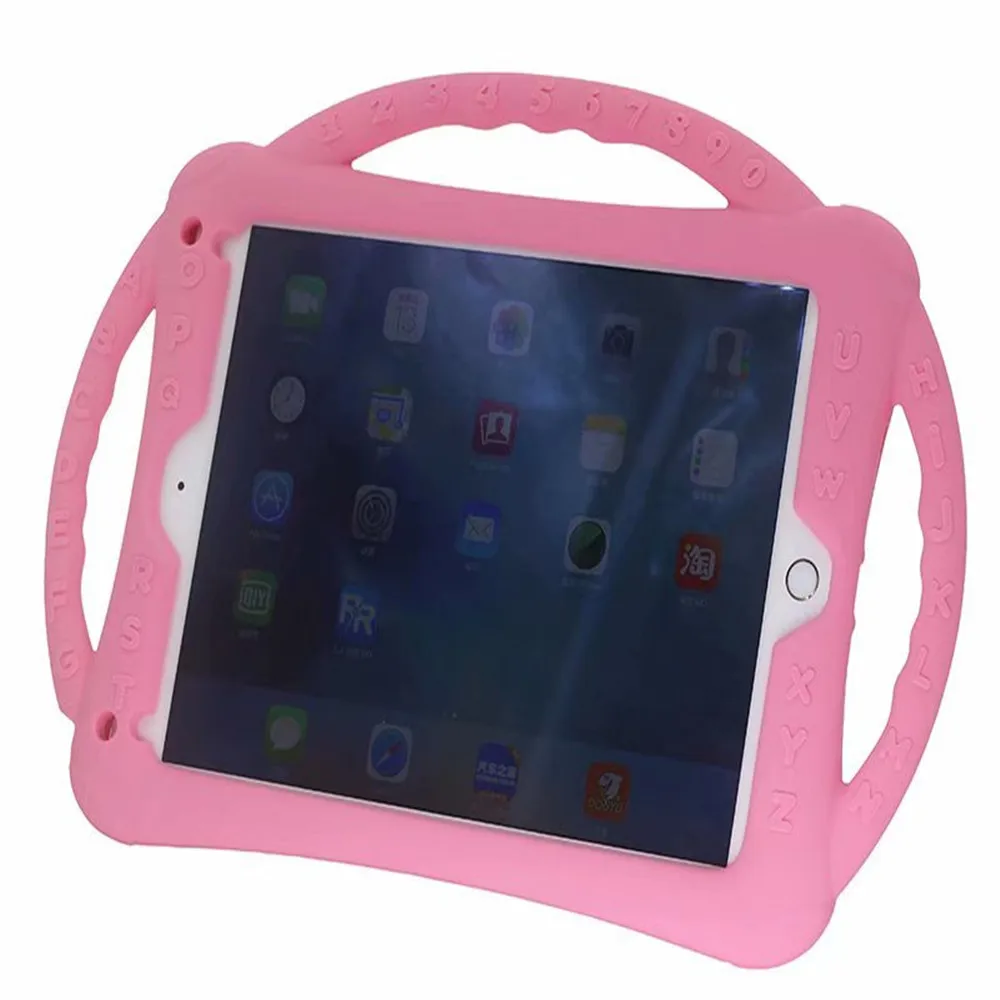 Mehke Silikonske Otroci Shockproof Ročaj Stojalo za Tablični Primeru Cover za Apple iPad 2/3/4 9.7