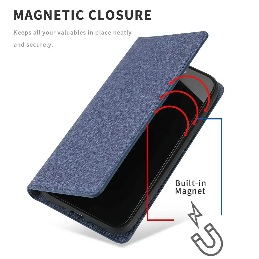 Tkanine Teksturo Usnjena torbica Za iPhone 11 Pro XS Max X XR 8 7 6 6s Plus Primeru Telefon Primeru Za iPhone 11 Pro Max Denarnice Kritje Primera