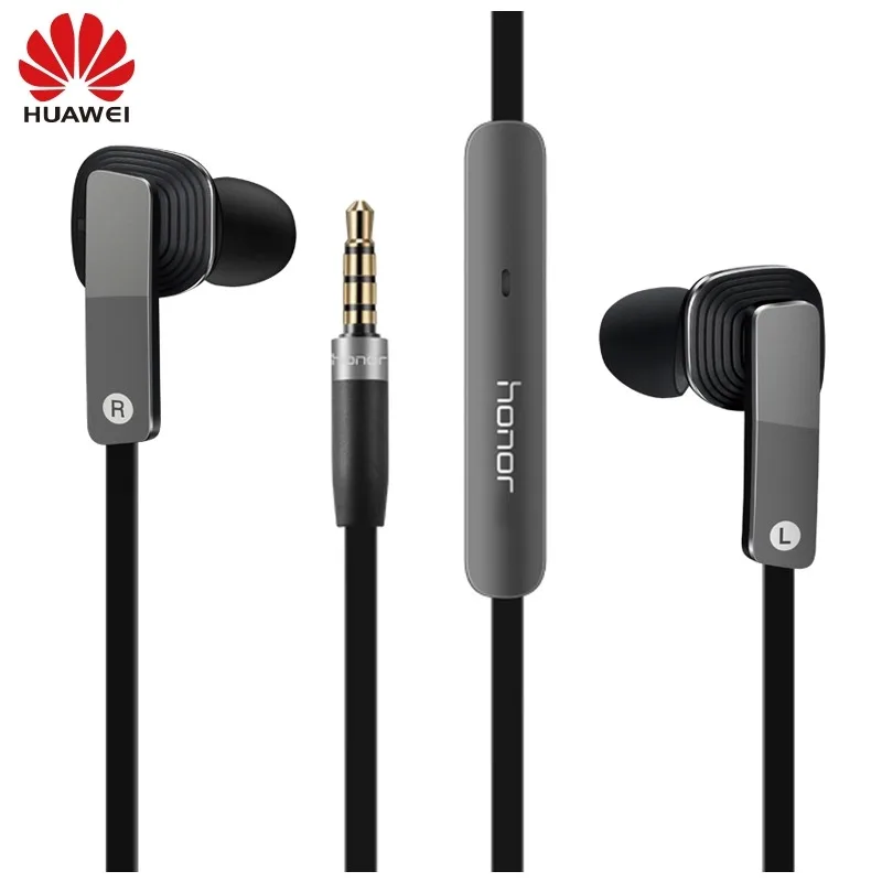 Original Huawei Honor AM175 Slušalke Dinamično Uravnotežen Armature Dual Enota Slušalke z Mikrofonom in-Ear Slušalke