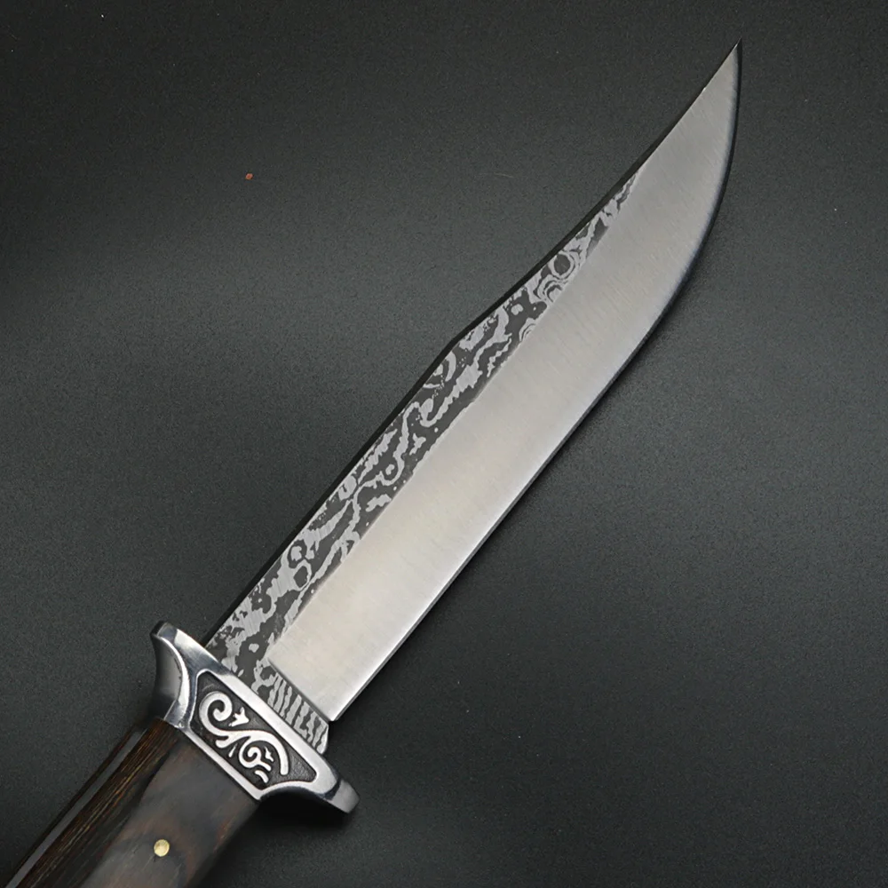 Zunanji D2 jekla fiksno rezilo noža divje preživetje kratek nož visoko trdoto lov self-defense nož