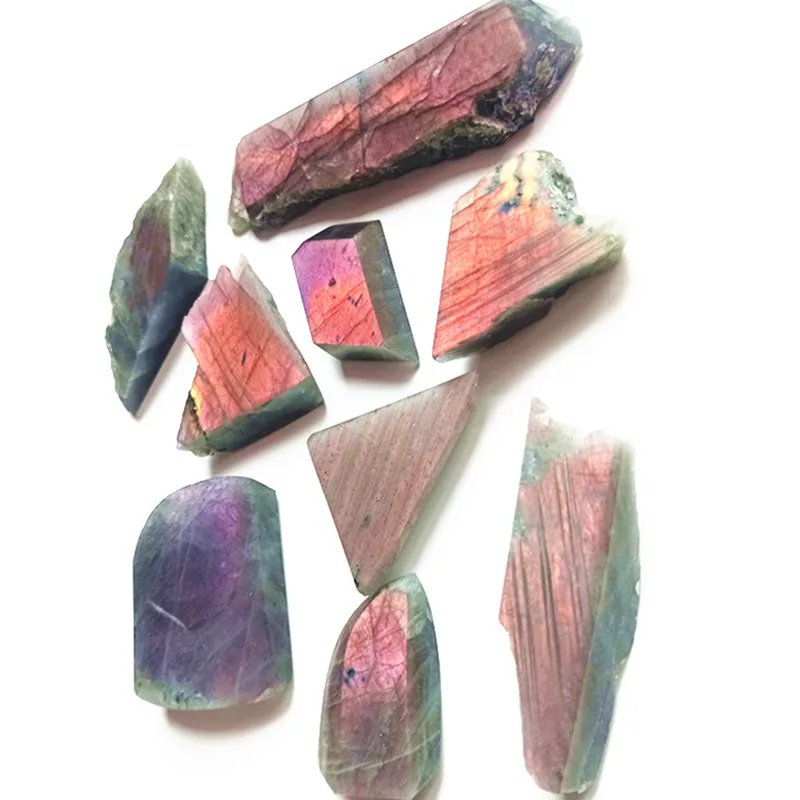 Redke naravne quartz kristal vijoličnega svetlobe labradorite tablet reiki healing gem collection 1pc