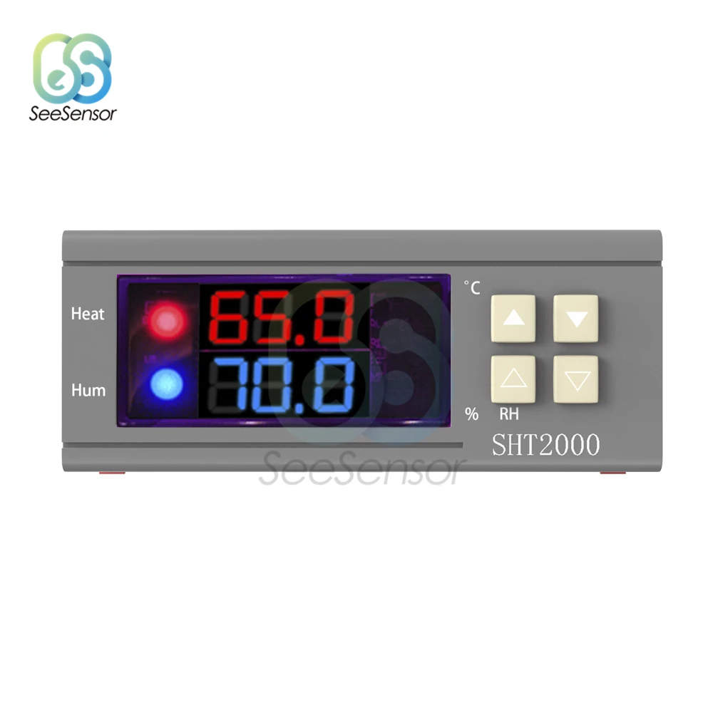 SHT2000 110V AC 220V DC 12V-72V Digitalni Temperature in Vlažnosti Regulator Domači Hladilnik, Termostat Humidistat Termometer, Higrometer