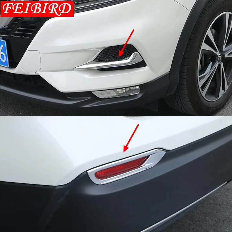 Auto Accessory Prednji meglenki Lučka Veke Obrvi Kritje Trim ABS Chrome Primerni Za Nissan Qashqai J11 2018 2019