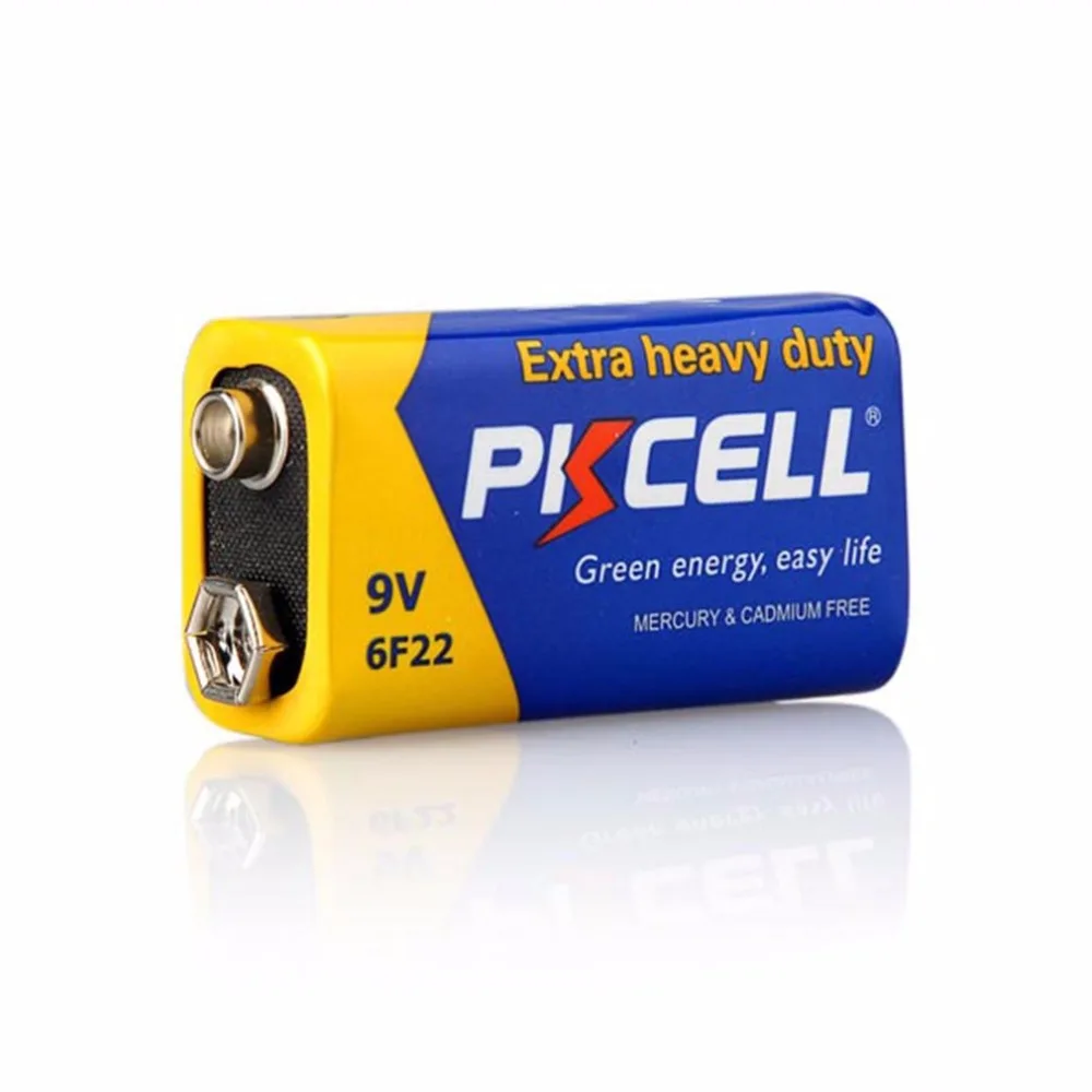 2nahrbtnik PKCELL 9V 6F22 Primarna Baterija 6LR61 Super Težka baterijo, kot PP3 6F22 6LR61 MN1604 9v elektronski termometer baterije