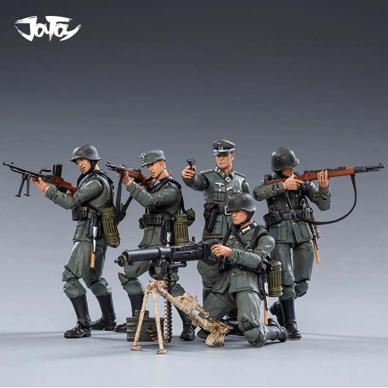 JOYTOY 1/18 Dejanje Slika drugi svetovni VOJNI Nemčija Wehrnacht Vojak Vojske (5PCS/Set) Model Igrače Zbiranje