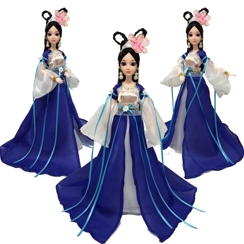 Multi-barvni Cosplay Obleko Za Barbie Lutke 1/6 Tradicionalni Kitajski Stari Lepota Oblačila Kostum Stranka Obleko Večerne Obleke