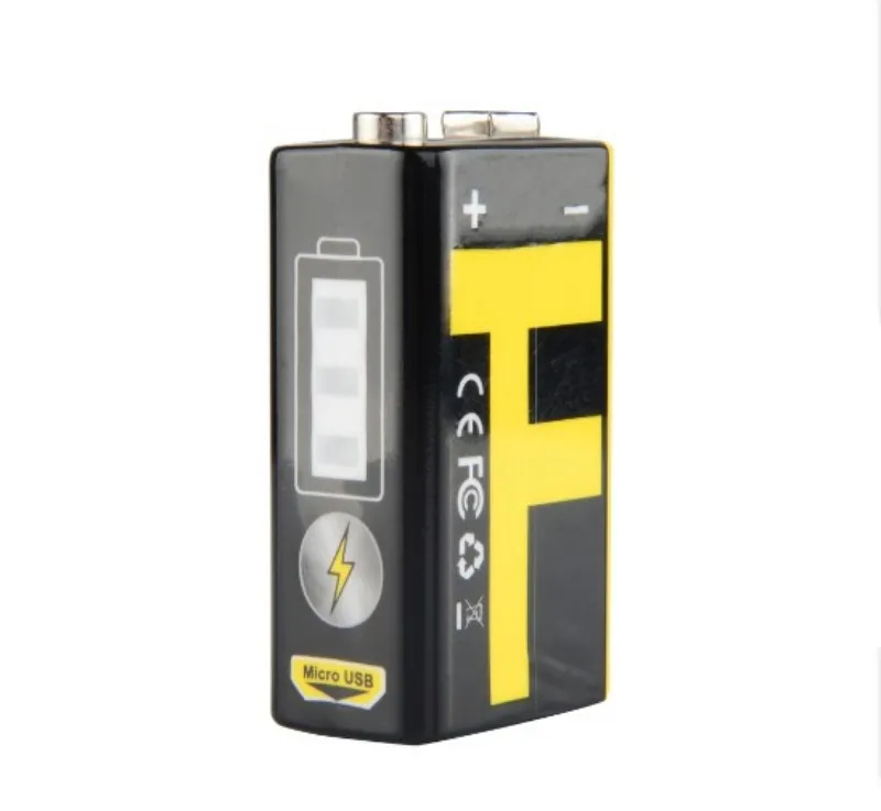 TrustFire 550mAh 9V Baterijo za ponovno Polnjenje Mikro Vrata USB za Litijeve Baterije z Varnostno izpustni Ventil LED Indikator