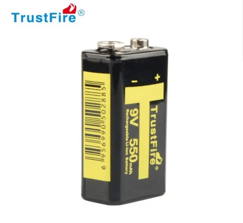 TrustFire 550mAh 9V Baterijo za ponovno Polnjenje Mikro Vrata USB za Litijeve Baterije z Varnostno izpustni Ventil LED Indikator