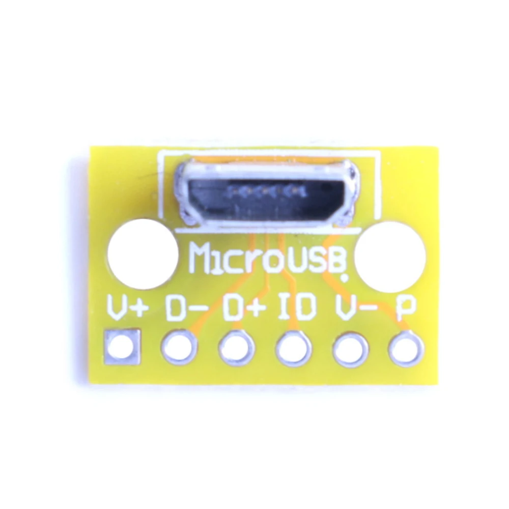 5PCS 2.54 mm Vertikalna Micro USB 2.0 Ženski Glavo Priključek, PCB Prilagodilnik Pretvornika