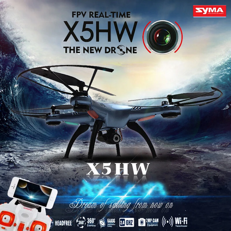 SYMA X5HW Brnenje WIFI FPV Kamero Quadcopter z 2,4 G 6-Osni FPV Brnenje VS X5C X5SW X6SW X8W JJRC H8D RC Helikopter Brnenje