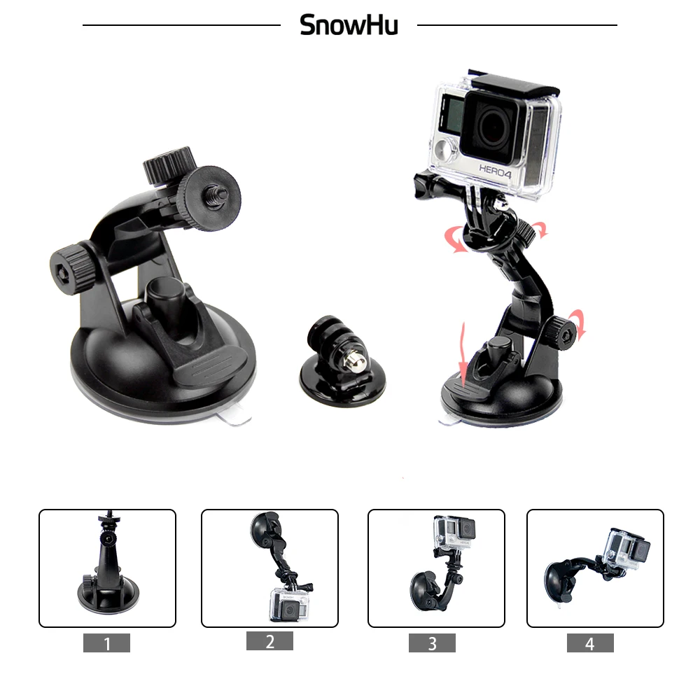 SnowHu za GoPro Dodatki Set za Go Pro Junak 9 8 7 6 5 4 Črni Gori za Yi 4k Mijia Primeru za eken delovanje Fotoaparata GS01