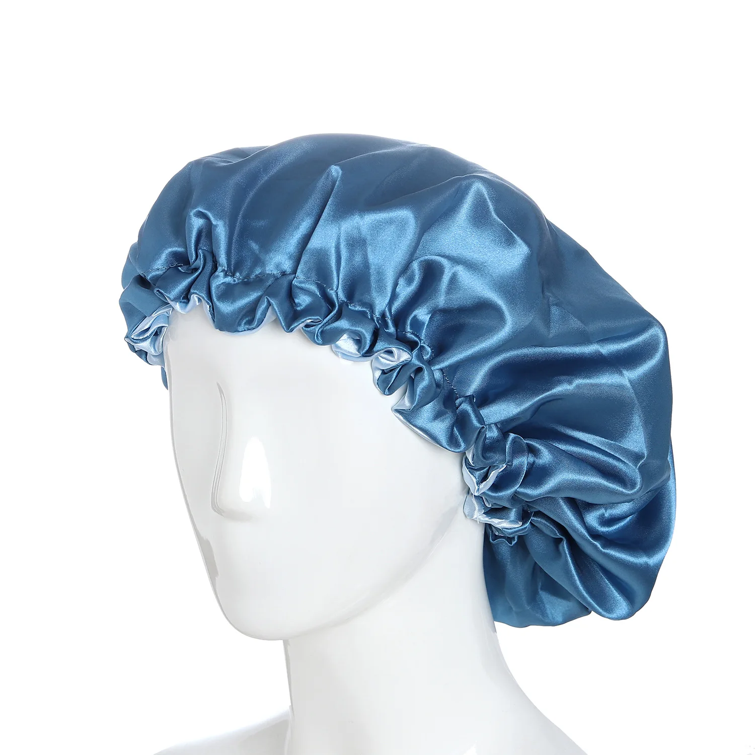 Saten bonnet Svile dvo-plastno t-shirt noč klobuk ženske dolge lase luna nego las kemoterapijo skp svoboden prilagoditev sponke klobuk