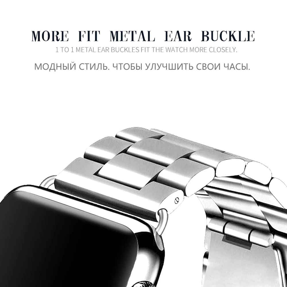 Iz nerjavečega Jekla, Trak za Apple Watch Band 38 mm 40 mm 42mm 44 mm Kovinski Povezave Zapestnica Apple iWatch Serija 1 2 3 4 5