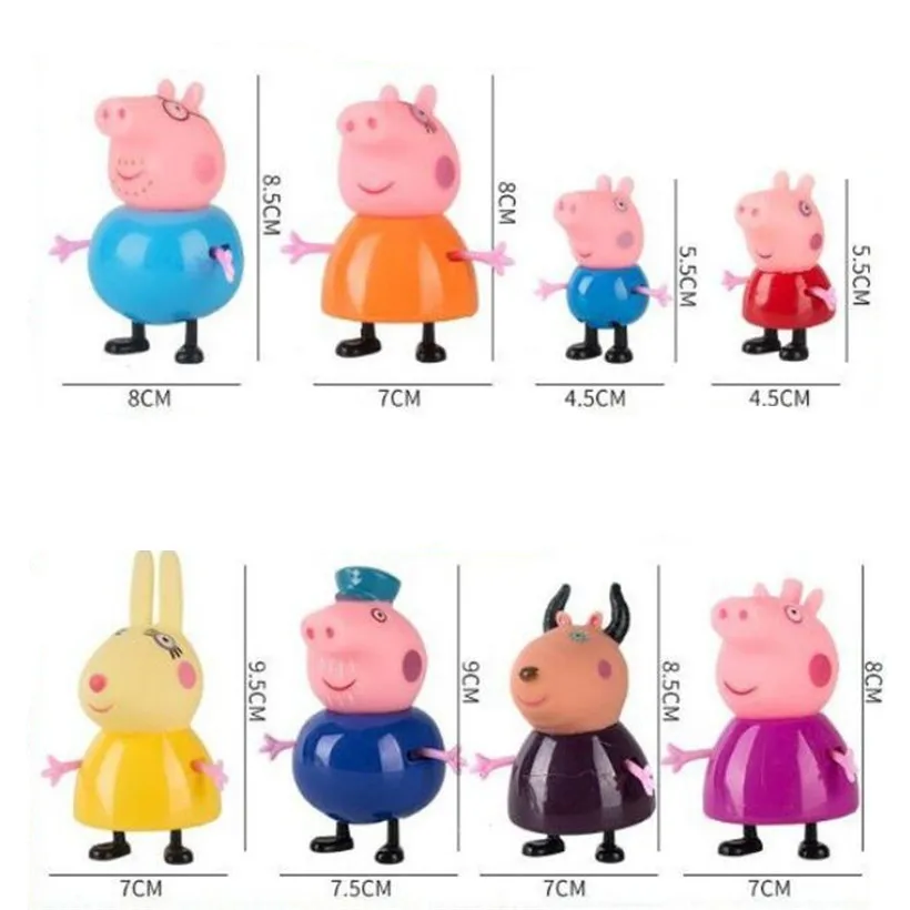 Zabavno Peppa Pig Serije Zabaviščni Park Anime Otroci Igrače Družino Različnih Vlogah Model Akcijska Figura Otrok Rojstni Dan Darila