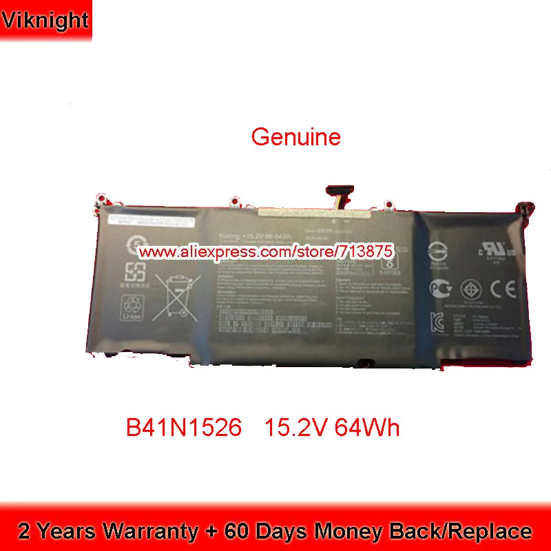 Resnično 15.2 V 64Wh B41N1526 Baterija za Asus ROG GL502V GL502VM FX502VM FX502VE FX502VE-2A FX60VM6300 FX60VM6700 G502VMK GL502