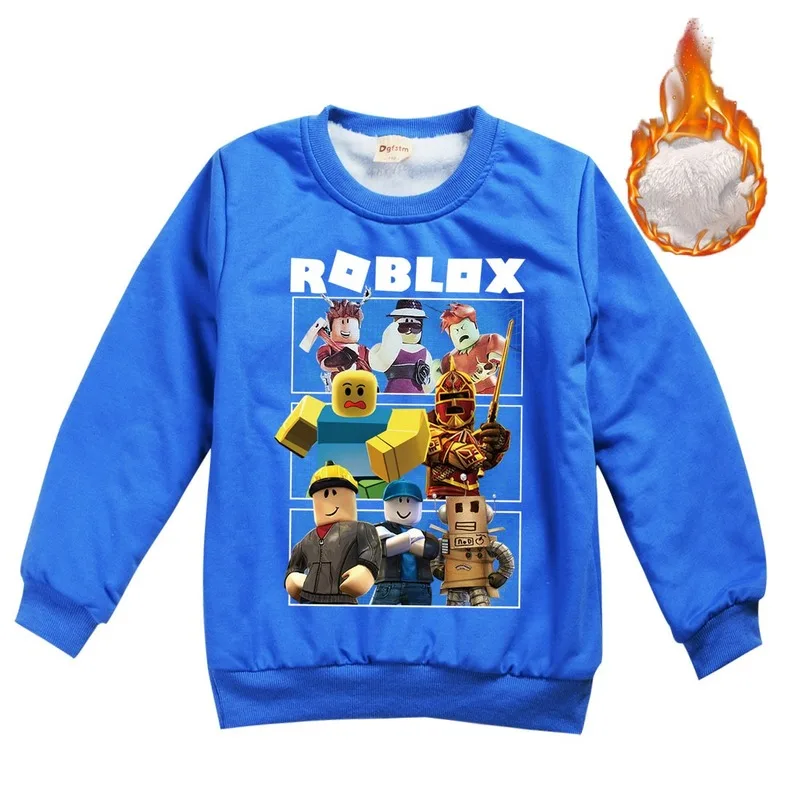 Roblox Otroci Sweatshirts Fant, Fant, Dekle, Risanka Zimski Plašč Unisex Bombaž Puloverji Suknjič Dolg Rokav T-shirt Božično Darilo
