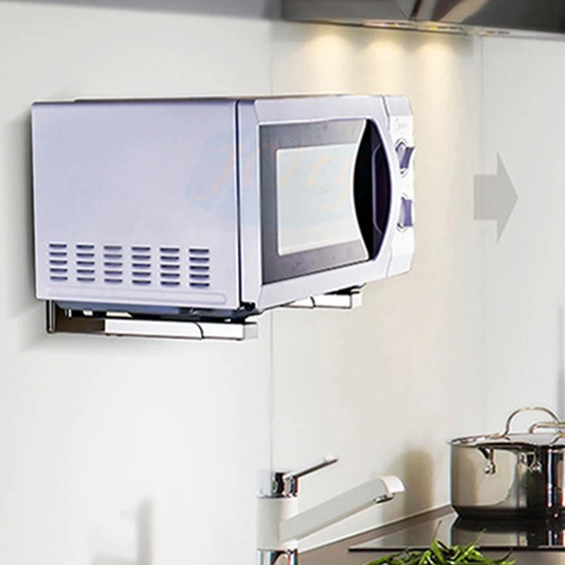 Kuhinjski stenski nosilec vesa mikrovalovna gori heavy duty zložljivi iz nerjavečega jekla nosilec shrani kuhinja prostor