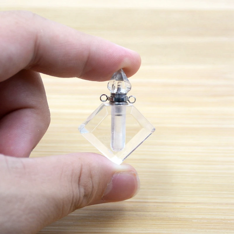 Naravnih draguljev kamen Stekleničke Parfuma Obesek opozoril kritje Eterično Olje Difuzor lapis fluorite amethysts zdravljenje kristalna tehtnica